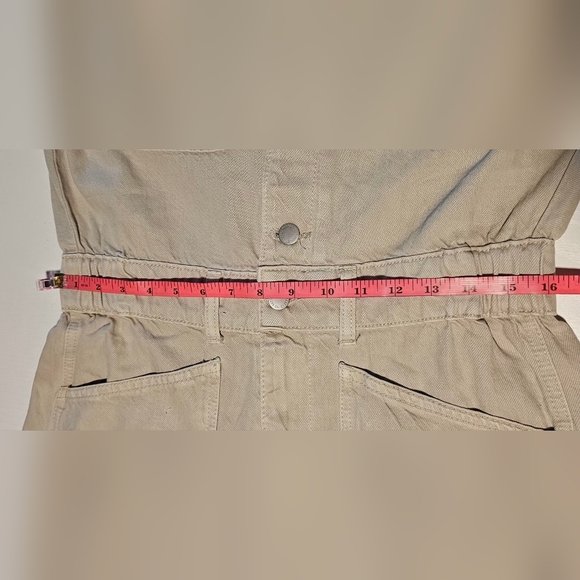 Universal Thread Ecru Utility Jumpsuit Size 8 - Picture 13 of 16